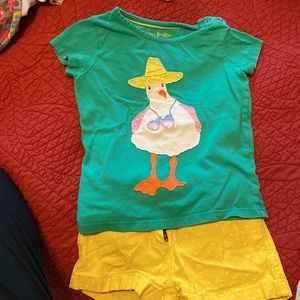 Mini Boden shirt only, shorts are a separate listing